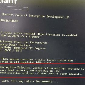رفع خطا و ارور 266 سرور hp خطای non volatile memory curreption detected