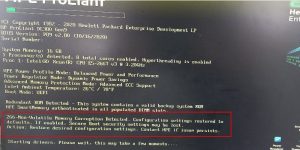 رفع خطا و ارور 266 سرور hp خطای non volatile memory curreption detected