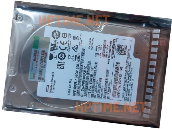 خرید هارد HP 1.8TB SAS 10K 12G نو دست اول یکسال گارانتی مخصوص سرور HP