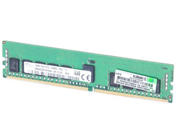 خرید رم سرور HPE 16GB Single-Rank DDR4 2666V برای سرور G10