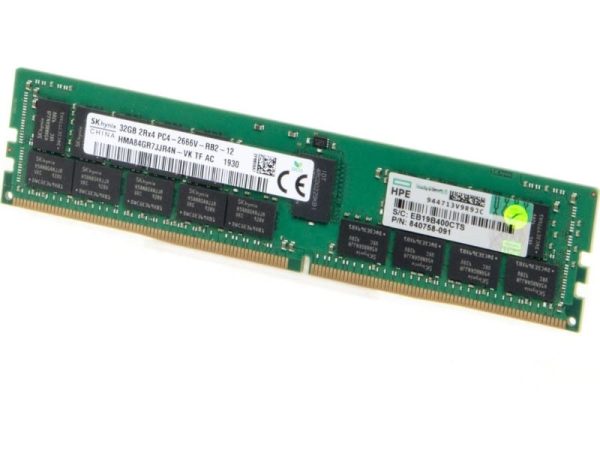 مشخصات ، قیمت و خرید رم سرور HP مدل RAM HPE 32GB DDR4 2666V از نوع RDIMM و دوال رنک Dual Rank 2rx4