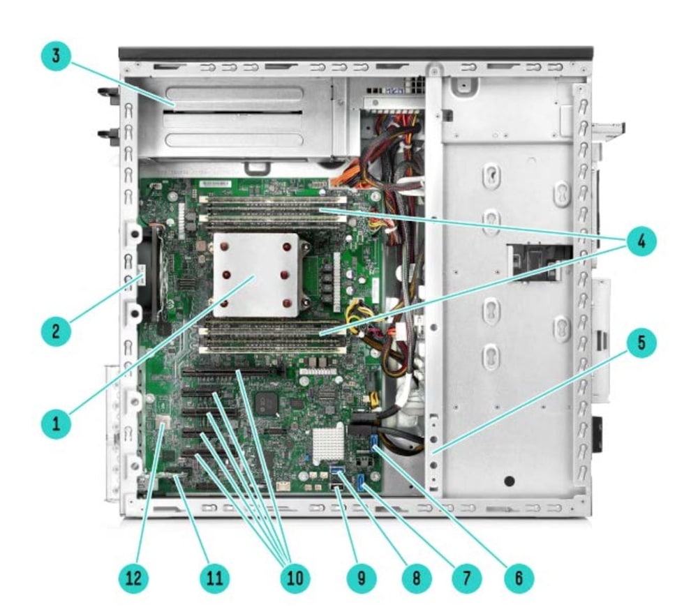 نمای داخلی سرور HP ML110 G9