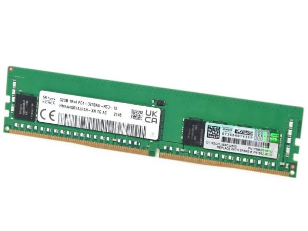 خرید رم 32GB Single rank 1Rx4 ddr4 3200 RDIMM با گارانتی یکساله اورجینال اچ پی مخصوص سرور G10 Plus
