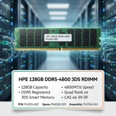 خرید رم سرور HPE 128GB DDR5-4800 Registered 3DS Smart Memory با پارت نامبر P43334-B21