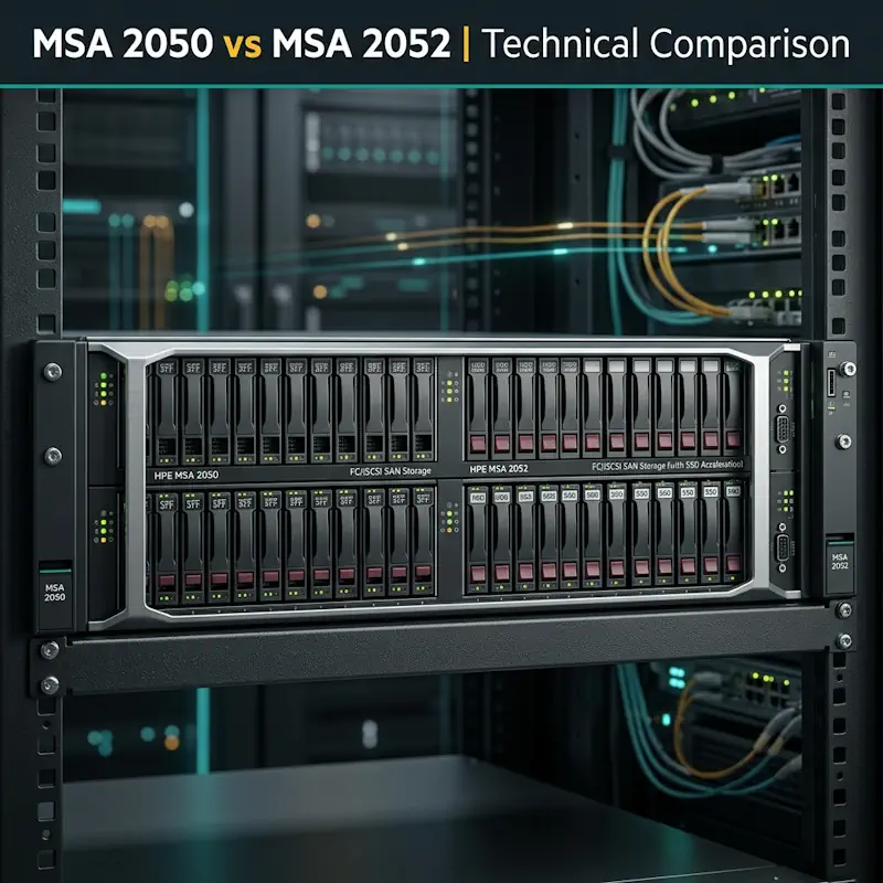 خرید HPE MSA 2050، خرید HPE MSA 2052، قیمت استوریج MSA 2050، مقایسه MSA 2050 و MSA 2052، تفاوت MSA 2050 با 2052